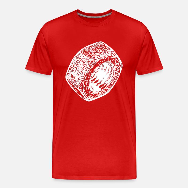 Schraubenmutter heller Oberfläche - Männer Premium Bio T-Shirt - Rot