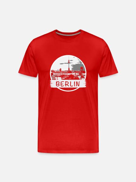 Berlin City - Men's Premium Organic T-Shirt - red