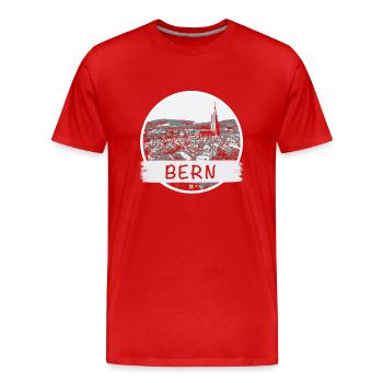 Ville de Berne - T-shirt bio Premium Homme - rouge - Devant - Damien (186cm)