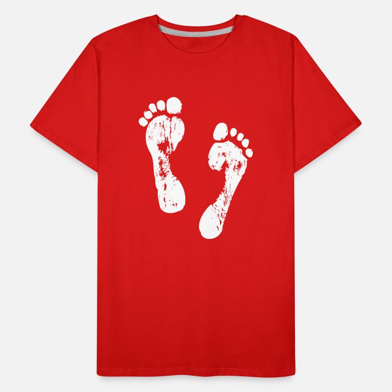 Empreintes de pas dans le sable T-shirt bio Premium Homme