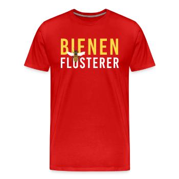 Bienen Flüsterer Imker Imkerin bee Bienenkönigin - Männer Premium Bio T-Shirt - Rot - Vorne - Damien (186cm)
