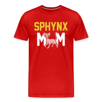Sphynx Cat 2 - Männer Premium Bio T-Shirt - Rot - Vorne - Damien (186cm)