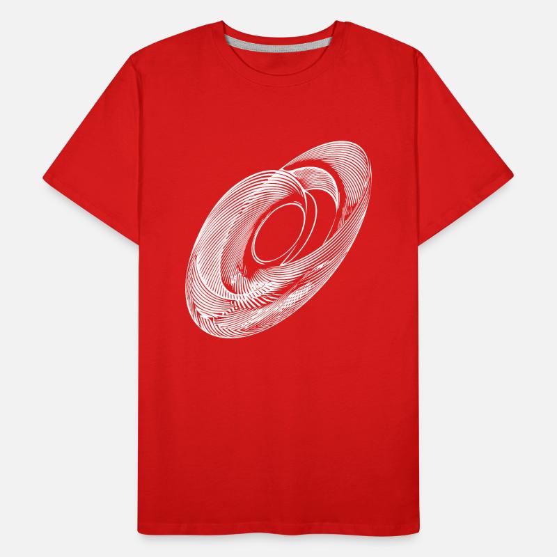 Geometric Circle Ellipses Lines Men's Premium Organic T-Shirt