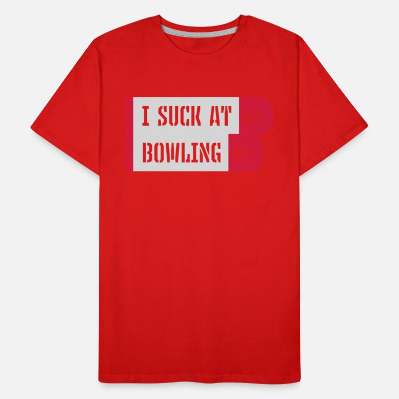 I suck at bowling Männer Premium Bio T-Shirt