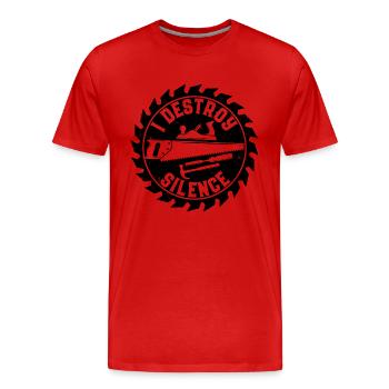 Handwerker - Männer Premium Bio T-Shirt - Rot - Vorne - Damien (186cm)