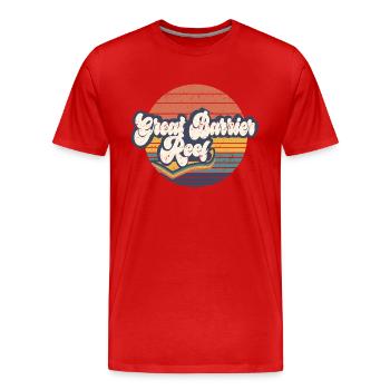 Grande barrière de corail - T-shirt bio Premium Homme - rouge - Devant - Damien (186cm)