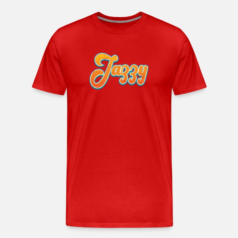 Jazzy Jazz - Männer Premium Bio T-Shirt - Rot