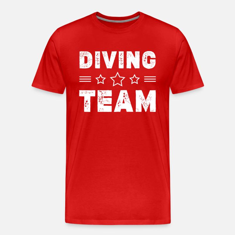Équipe de plongée - T-shirt bio Premium Homme - rouge