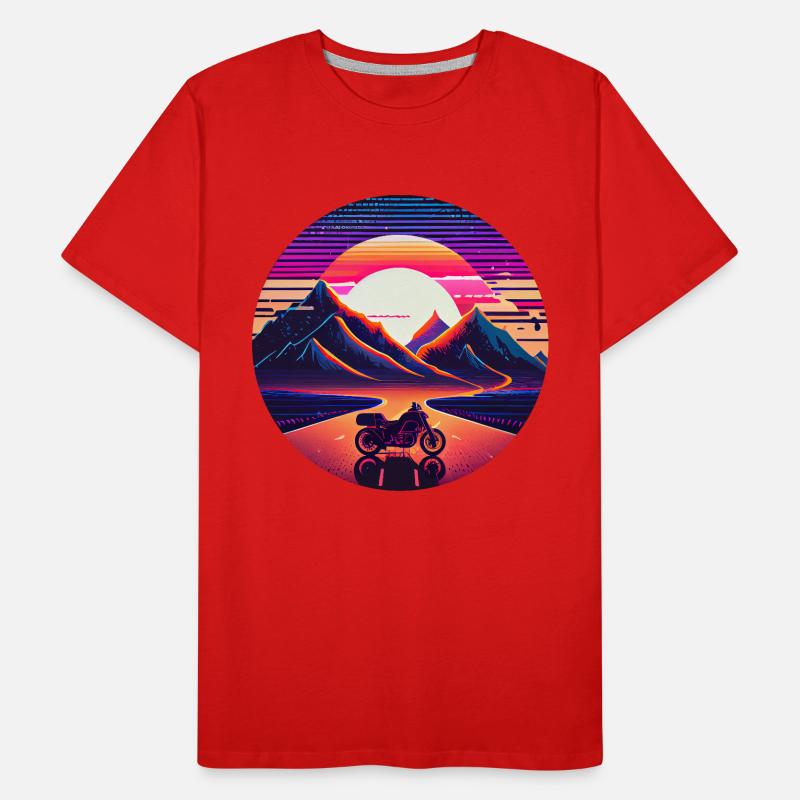 Retrowave Synthwave 80s Design Männer Premium Bio T-Shirt
