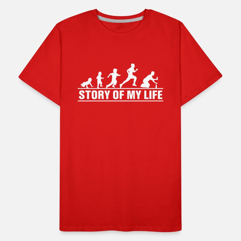 Alkohol Evolution Die Geschichte meines Lebens Männer Premium Bio T-Shirt