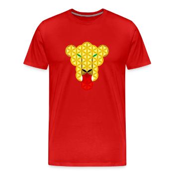 Panther of Life T01 - Men's Premium Organic T-Shirt - red - Front - Damien (186cm)