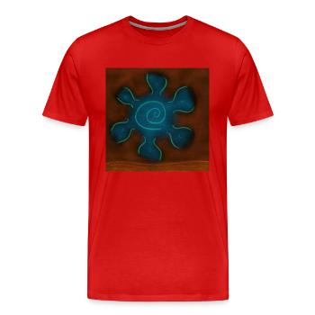 SOLEIL INVERSÉ SUR LA MER - T-shirt bio Premium Homme - rouge - Devant - Damien (186cm)