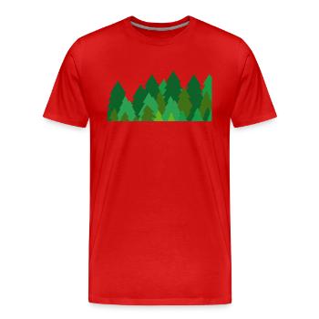 The Bold Forest - Men's Premium Organic T-Shirt - red - Front - Damien (186cm)