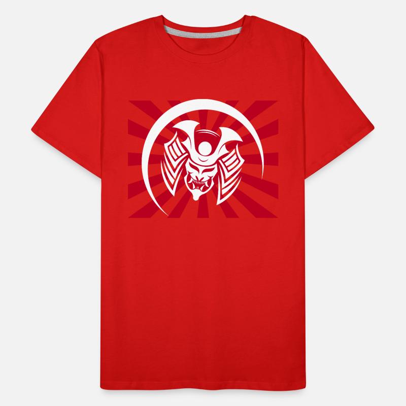 Samurai Samuraimaske Kriegermaske Oni Maske Männer Premium Bio T-Shirt
