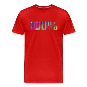 100% - T-shirt bio Premium Homme - rouge - Devant - Damien (186cm)