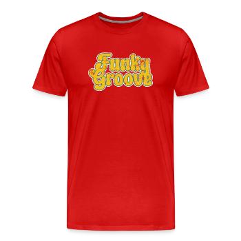Funky Groove Vintage - T-shirt bio Premium Homme - rouge - Devant - Damien (186cm)