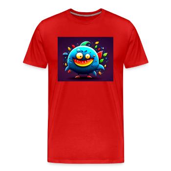 Monster - Men's Premium Organic T-Shirt - red - Front - Damien (186cm)