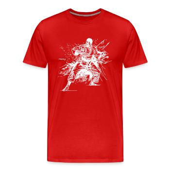 Tattoo Karate Style Sparring Partner Fighting Technique - Men's Premium Organic T-Shirt - red - Front - Damien (186cm)