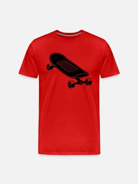 Skateboard - Männer Premium Bio T-Shirt - Rot