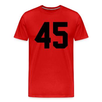 45 - T-shirt bio Premium Homme - rouge - Devant - Damien (186cm)