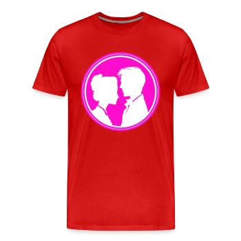 Mariage de couple Mariage de couple - T-shirt bio Premium Homme - rouge - Devant - Damien (186cm)