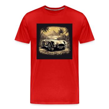 AC COBRA KOLLEKTION - Männer Premium Bio T-Shirt - Rot - Vorne - Damien (186cm)