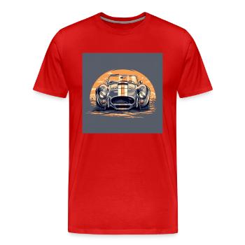 AC COBRA KOLLEKTION - Männer Premium Bio T-Shirt - Rot - Vorne - Damien (186cm)