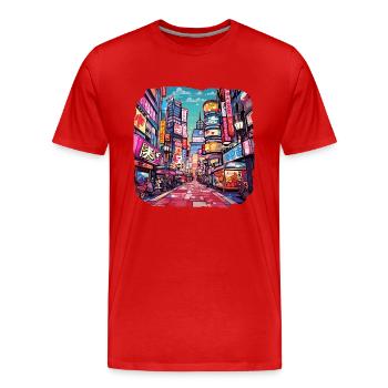 Chine - T-shirt bio Premium Homme - rouge - Devant - Damien (186cm)