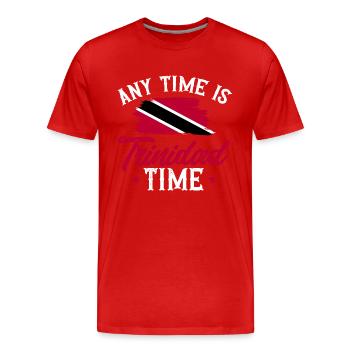 Drapeau de Trinité-et-Tobago - T-shirt bio Premium Homme - rouge - Devant - Damien (186cm)