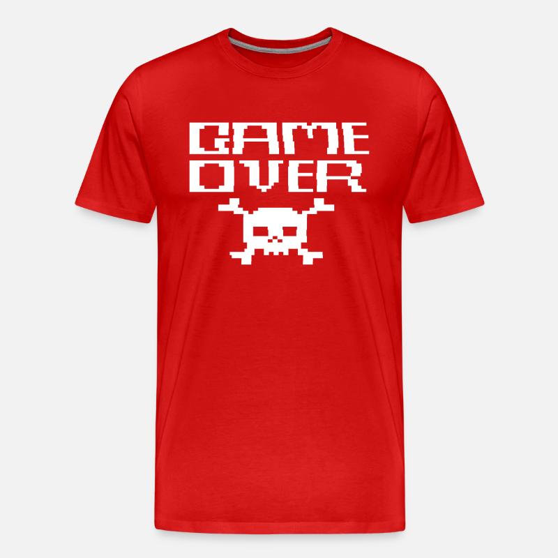 Game Over ASCII - Männer Premium Bio T-Shirt - Rot