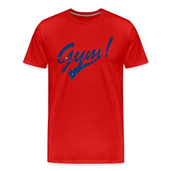 Gym vintage - T-shirt bio Premium Homme - rouge - Devant - Damien (186cm)