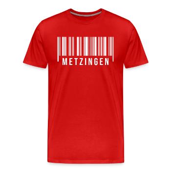 Metzingen Schwaben - Männer Premium Bio T-Shirt - Rot - Vorne - Damien (186cm)