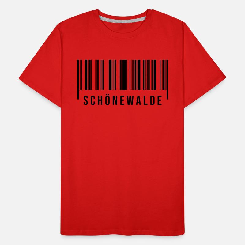 Schönewalde Strichcode Männer Premium Bio T-Shirt