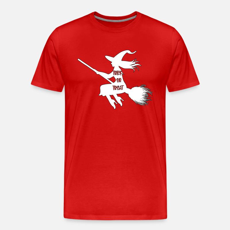 Süßes oder Saures Hexe - Männer Premium Bio T-Shirt - Rot