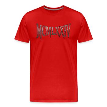 MCMLXXIV 1974 50e anniversaire B-Day cadeau d’anniversaire - T-shirt bio Premium Homme - rouge - Devant - Damien (186cm)