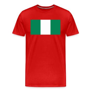 Flagge von Nigeria / Drapeau Nigéria - Männer Premium Bio T-Shirt - Rot - Vorne - Damien (186cm)