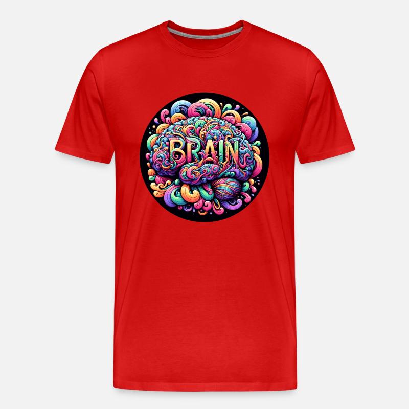 Buntes Denkvermögen - Männer Premium Bio T-Shirt - Rot