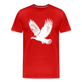 Aigle élégant sur d’immenses ailes - T-shirt bio Premium Homme - rouge - Devant - Damien (186cm)