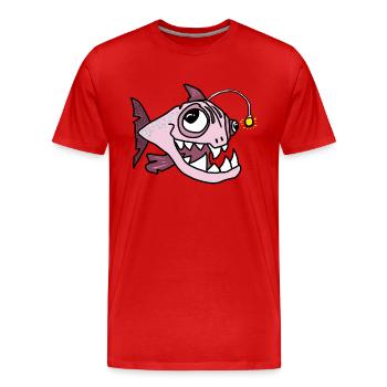 Anglerfisch - Männer Premium Bio T-Shirt - Rot - Vorne - Damien (186cm)