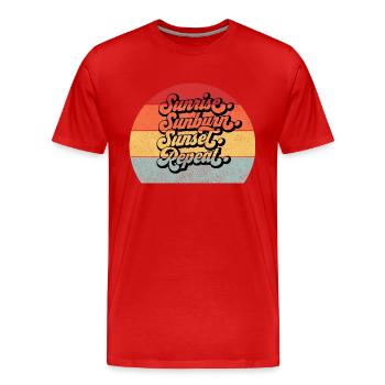 Sunrise - Men's Premium Organic T-Shirt - red - Front - Damien (186cm)