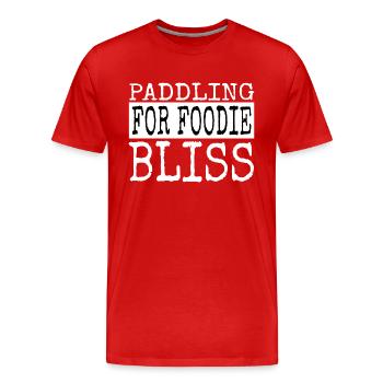 Conseils de paddleboard Blogs culinaires Happy - T-shirt bio Premium Homme - rouge - Devant - Damien (186cm)