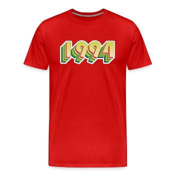 Millésime 1994 - T-shirt bio Premium Homme - rouge - Devant - Damien (186cm)