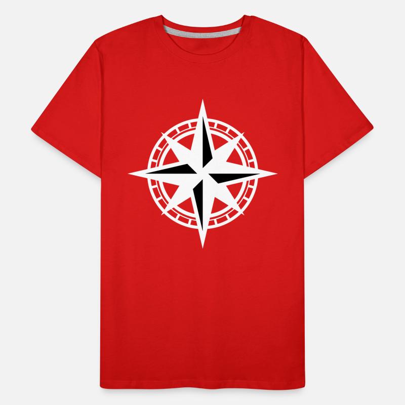 Nordic Star: Styled Compass Design Men's Premium Organic T-Shirt