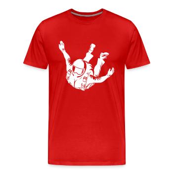 Phase de vol parachute entraînement saut en parachute - T-shirt bio Premium Homme - rouge - Devant - Damien (186cm)