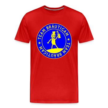 Équipe du marié - T-shirt bio Premium Homme - rouge - Devant - Damien (186cm)