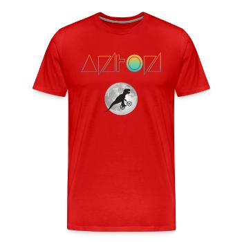 ANTON - Beautiful boy name with dinosaur - Men's Premium Organic T-Shirt - red - Front - Damien (186cm)