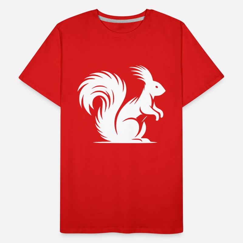 Putziges Eichhörnchen mit buschigem Schwanz Männer Premium Bio T-Shirt