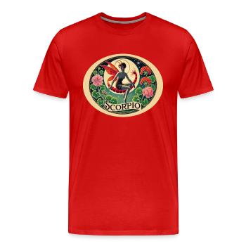Scorpion - T-shirt bio Premium Homme - rouge - Devant - Damien (186cm)