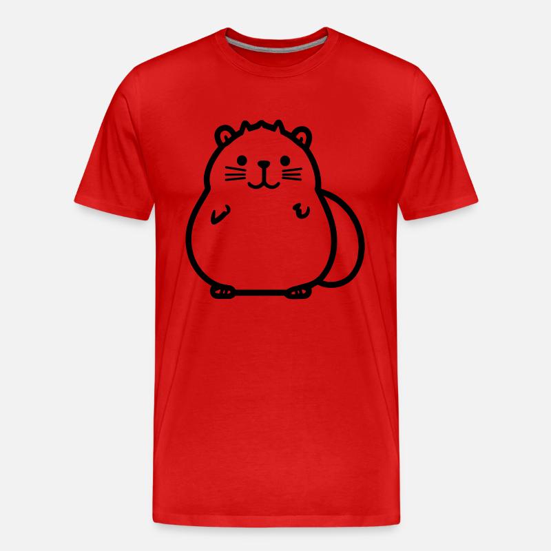 Murmeltier - Männer Premium Bio T-Shirt - Rot