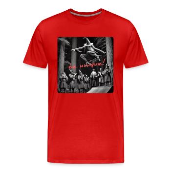 Crazy Wizard Skateboard - T-shirt bio Premium Homme - rouge - Devant - Damien (186cm)